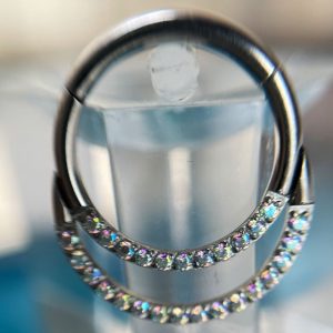 Clicker doble línea cristales