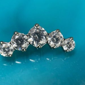 Cluster cinco cristales engarzado 633059141600