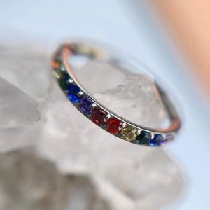 Argolla bisagra Línea cristal