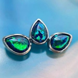 cluster tres gotas ópalo verde