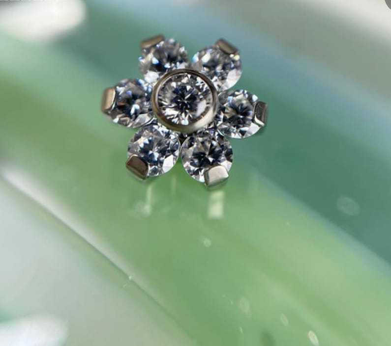 flor cristal 6 petalos flor cristal 6 pétalos