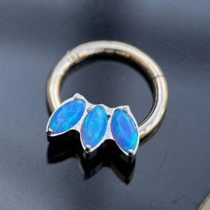 Argolla bisagra cluster ópalo