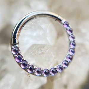 Argolla bisagra línea cristal