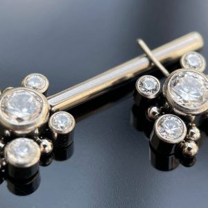 Pezonera 5 cristales esferas