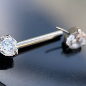 Pezonera cristal engarzado push pin