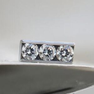 Rectángulo 3 cristales engarzado