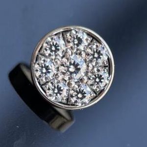 circulo martillado cristal