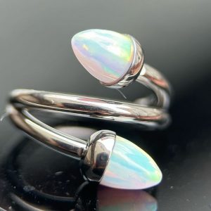 argolla picos ópalo