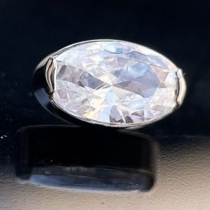 ovalo engarzado cristal cristal