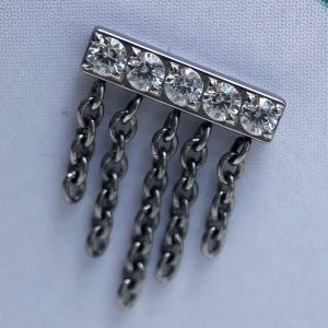 rectángulo cristal con cadena