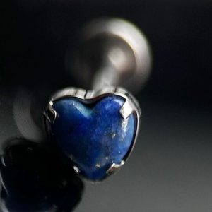 corazón piedra natural con poste