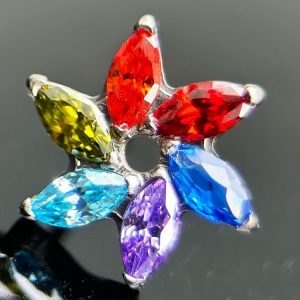 flor 6 petalos colores