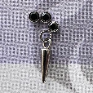 pico colgante cristal negro