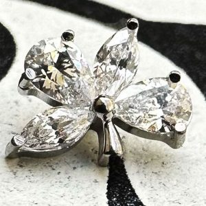 Flor 4 pétalos cristal