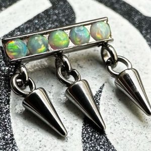 Colgante rectángulo ópalo nube